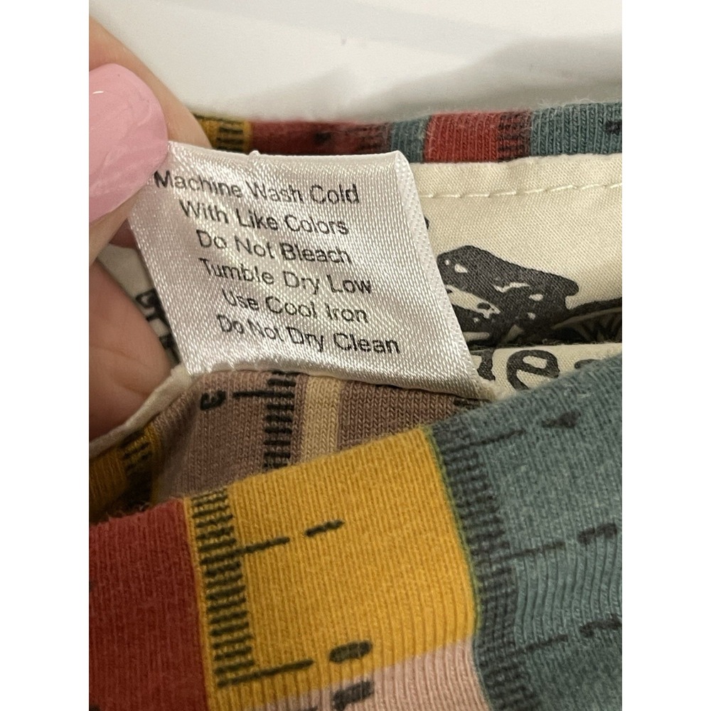 Effie's Heart Women's Medium Good Measure Carnaby Skirt Ruler Print Pockets - Picture 6 of 6
